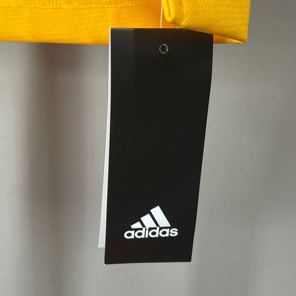 NEW Adidas Shirt Womens Small yellow athletic polo casual colorful sports - Picture 5 of 9
